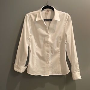 Anne Klein non-iron white 100% cotton shirt